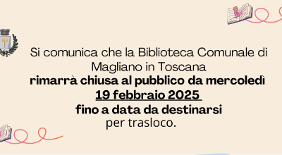 Banner chiusura biblioteca