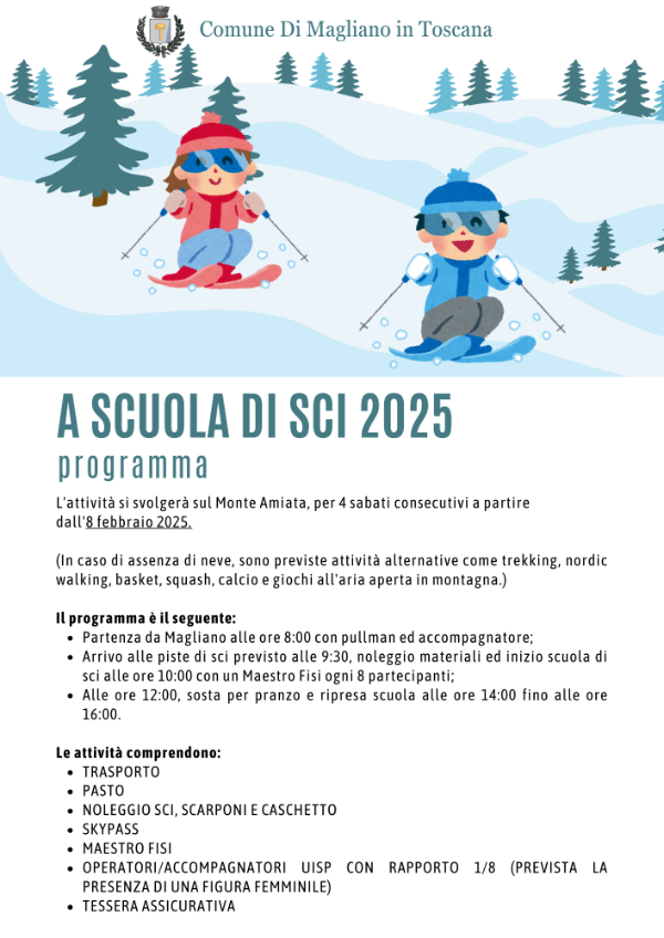 A scuola di sci - Programma